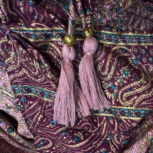 Vintage Bohemian Floral Tiered Maxi Dress Halter Sexy Beach Boho Hippie Festival - Picture 6 of 8